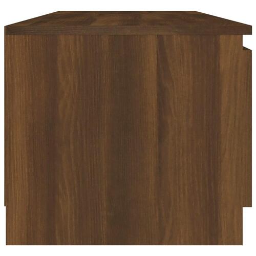 Tv-bord 140x40x35,5 cm konstrueret træ brun egetræsfarve (OUTLET A)