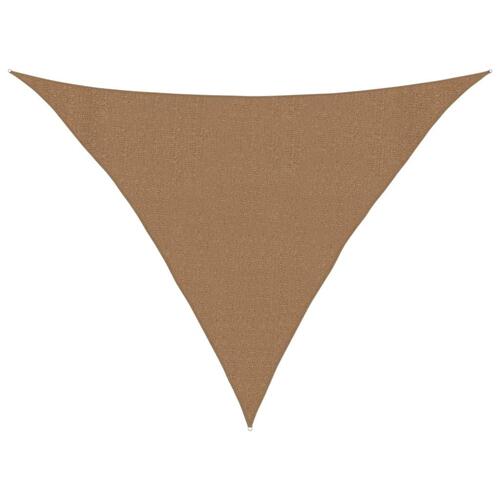 Solsejl 3x3x4,2 m 160 g/m² HDPE gråbrun