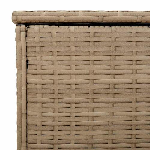 Udendørs hyndeboks 100x55x55,5 cm polyrattan beige