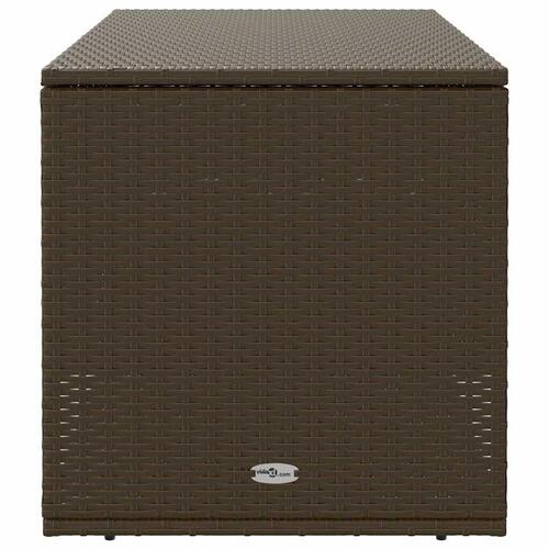 Udendørs hyndeboks 100x55x55,5 cm polyrattan brun