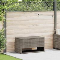 Udendørs hyndeboks 100x55x55,5 cm polyrattan grå
