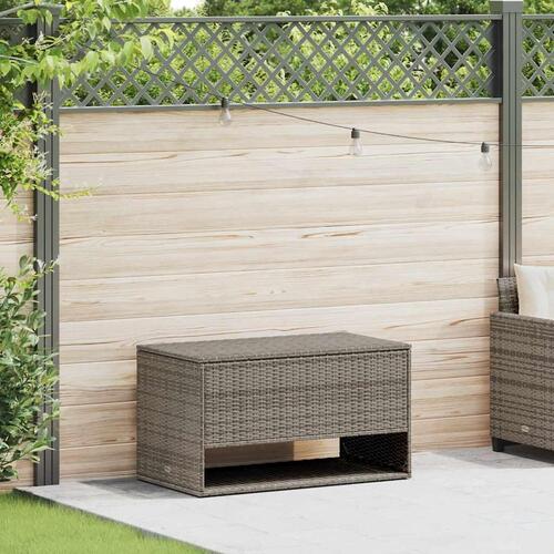 Udendørs hyndeboks 100x55x55,5 cm polyrattan grå
