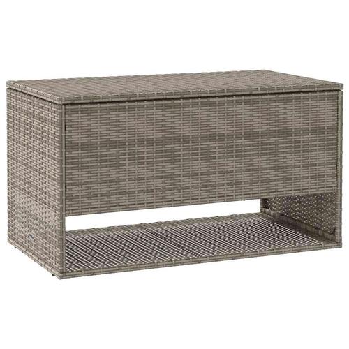 Udendørs hyndeboks 100x55x55,5 cm polyrattan grå