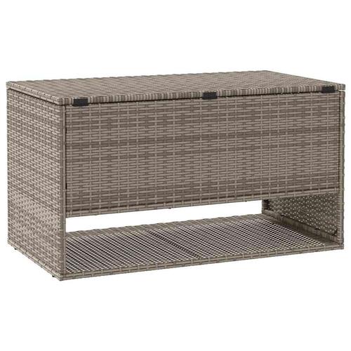 Udendørs hyndeboks 100x55x55,5 cm polyrattan grå