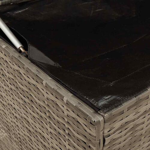 Udendørs hyndeboks 100x55x55,5 cm polyrattan grå