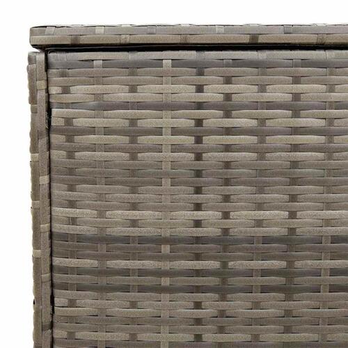 Udendørs hyndeboks 100x55x55,5 cm polyrattan grå