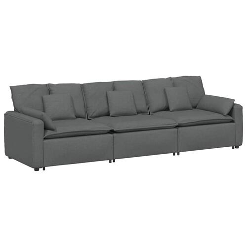 Modulsofa med hynder mørkegrå