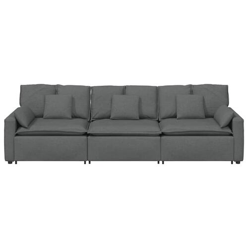 Modulsofa med hynder mørkegrå