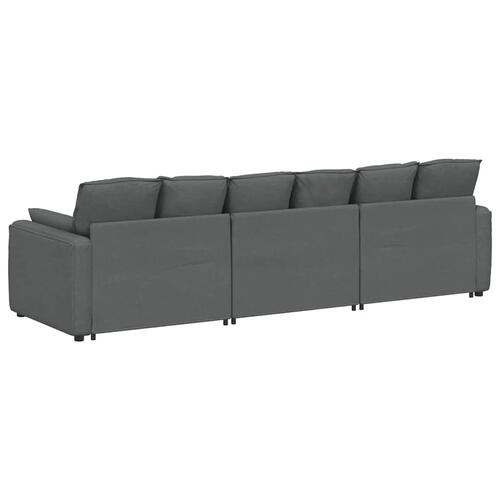 Modulsofa med hynder mørkegrå