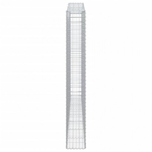 Buede gabionkurve - 6 stk. 400×30×220/240 cm i galvaniseret jern