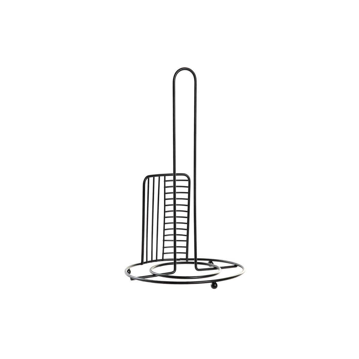 Køkkenrulleholder - sort metal, 18,5 × 18,5 × 31,5 cm