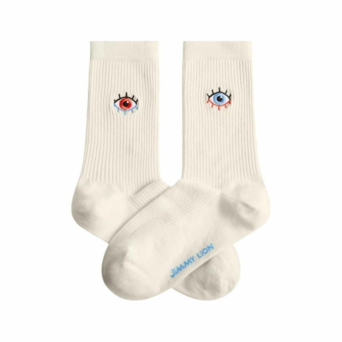 Jimmy Lion sokker Eyes - Beige, str. 36-41