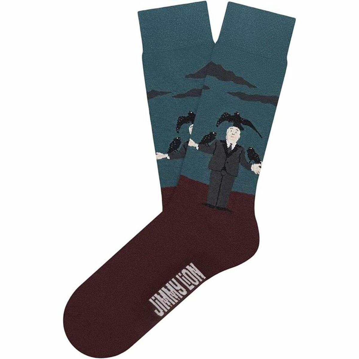 Jimmy Lion sokker - Hitchcock Crows, rødbrun (41-46)