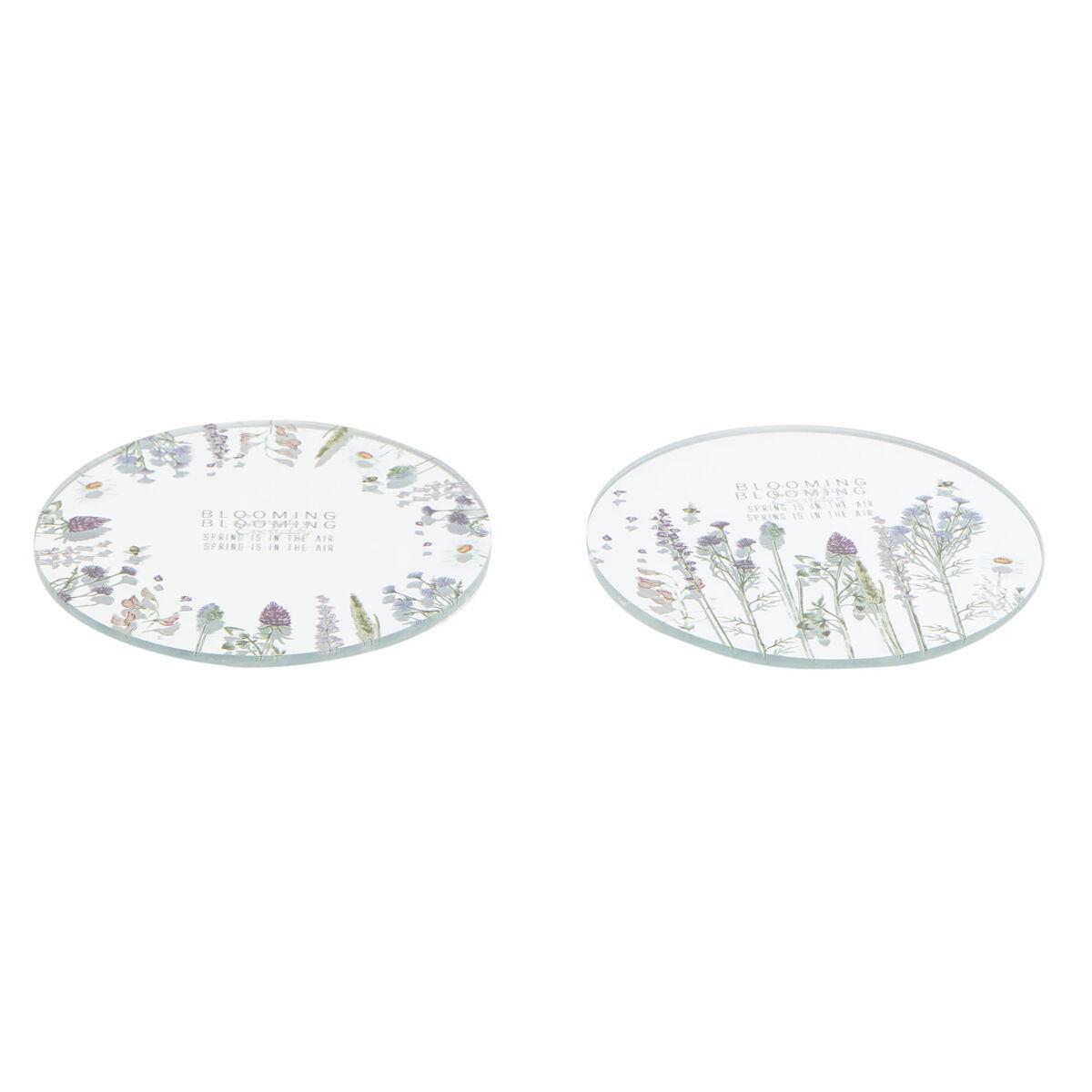 Lanterne i krystal - sommerfugl, multifarvet, 2 stk. (10 × 10 × 1 cm)