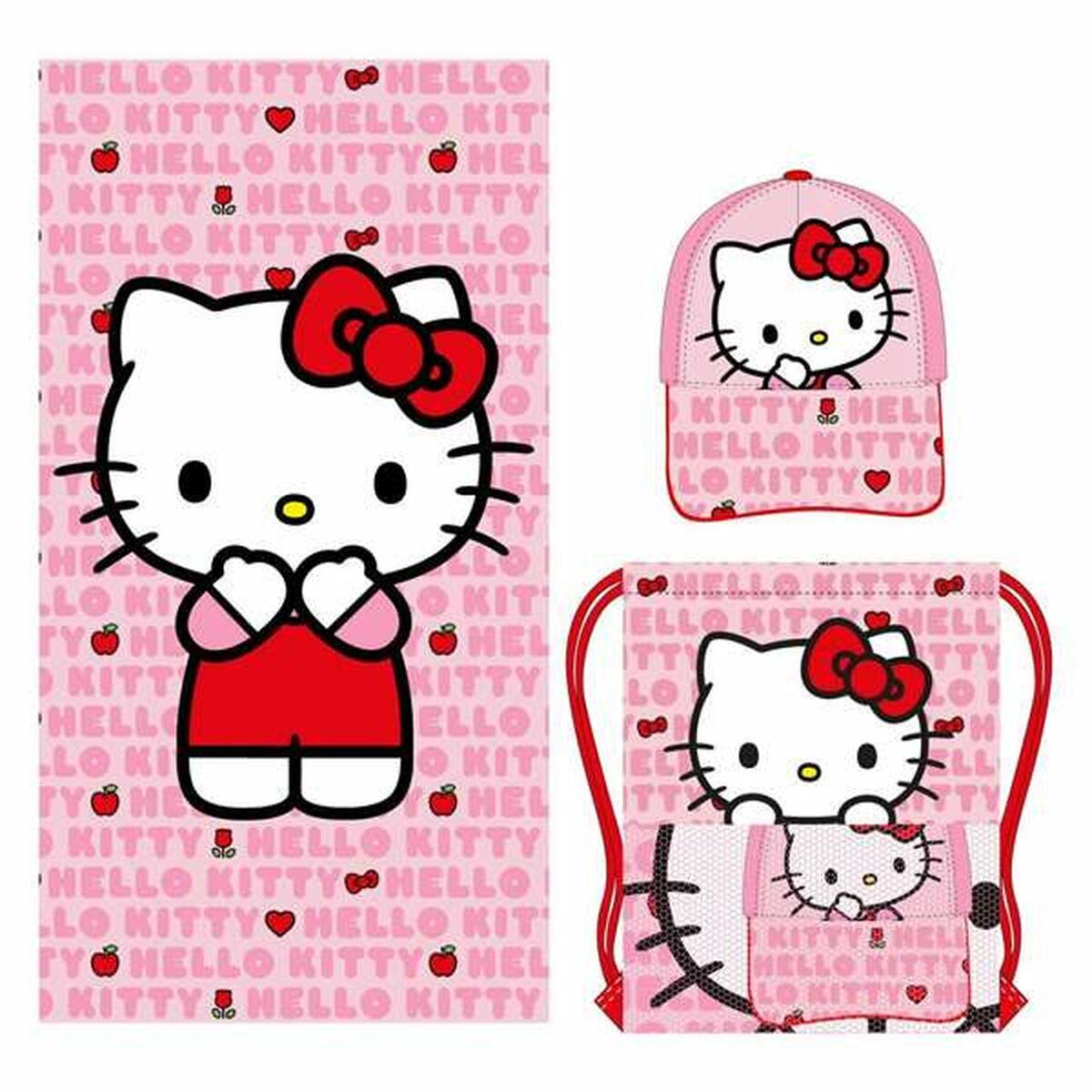 Hello Kitty strandhåndklæde - Pink