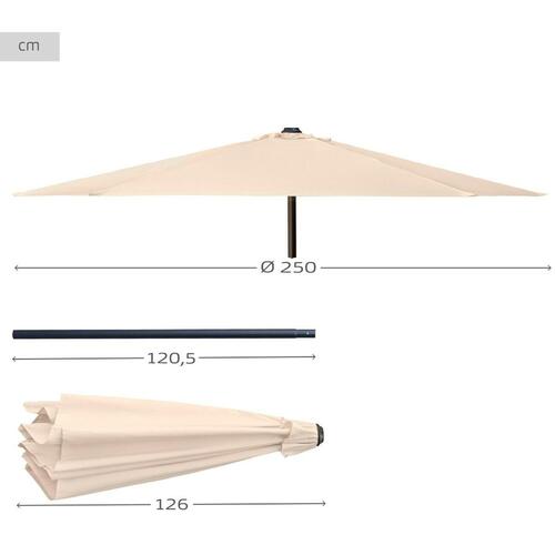 Parasol Aktive Beige Ø 250 cm