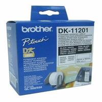 Printer labels Brother DK11201 29 x 90 mm Sort Hvid
