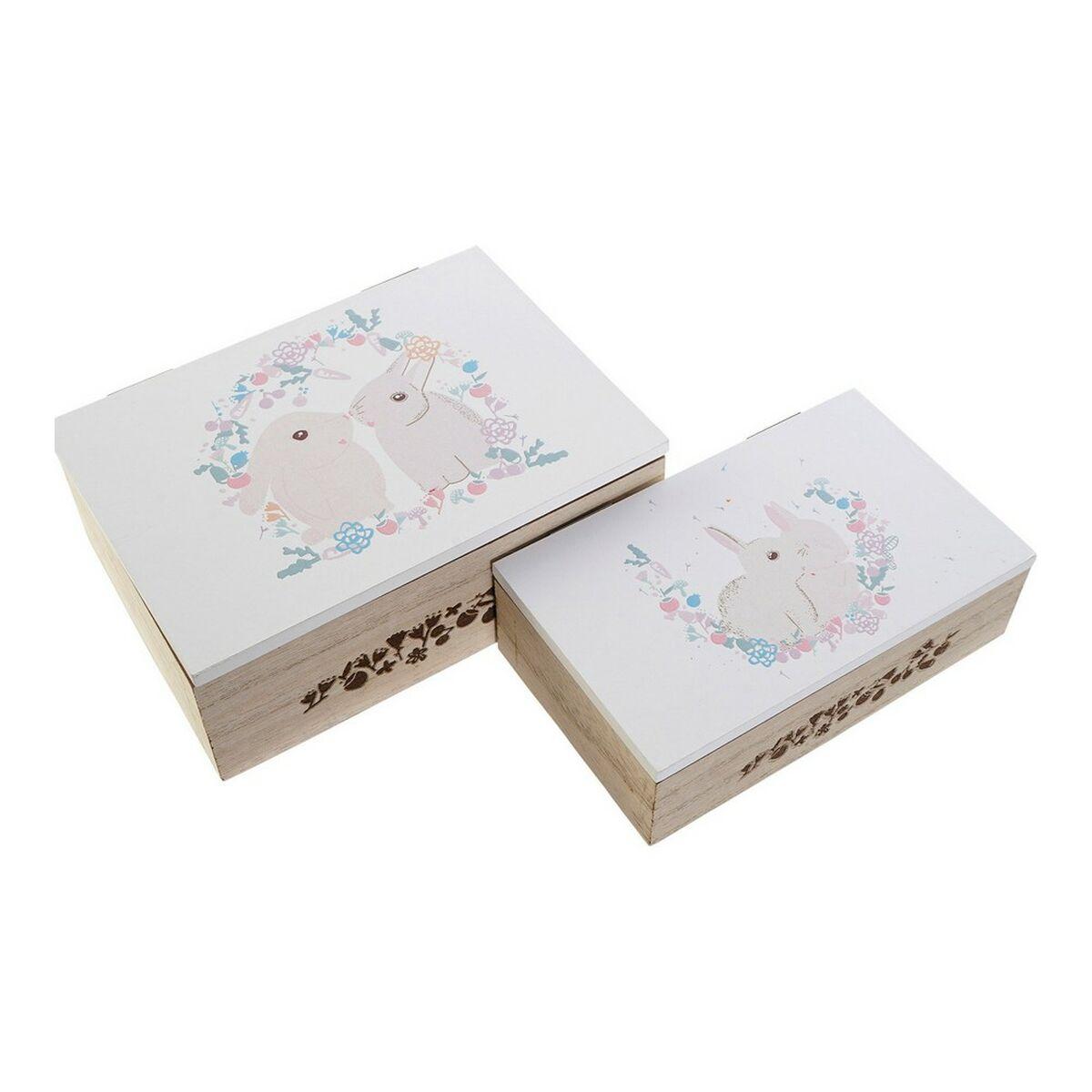 Spil med Dekorative Æsker DKD Home Decor Træ MDF (17 x 12 x 6 cm)