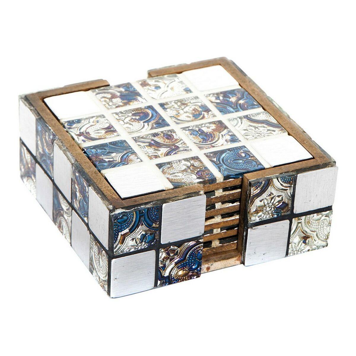 Varmebrikker i harpiks og træ/MDF - sæt med 6