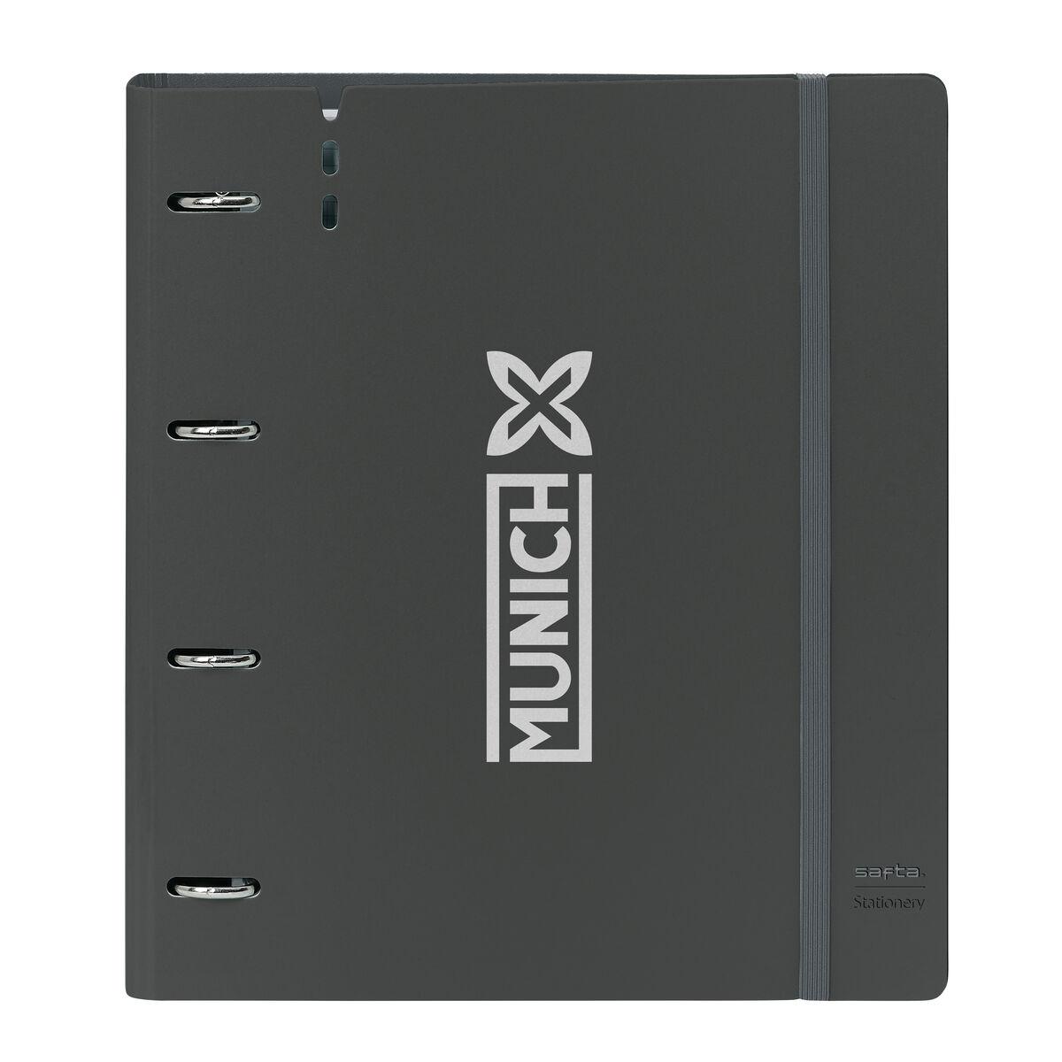 Munich Topo ringbind - sort, 27 × 32 × 4 cm (4 ringe)