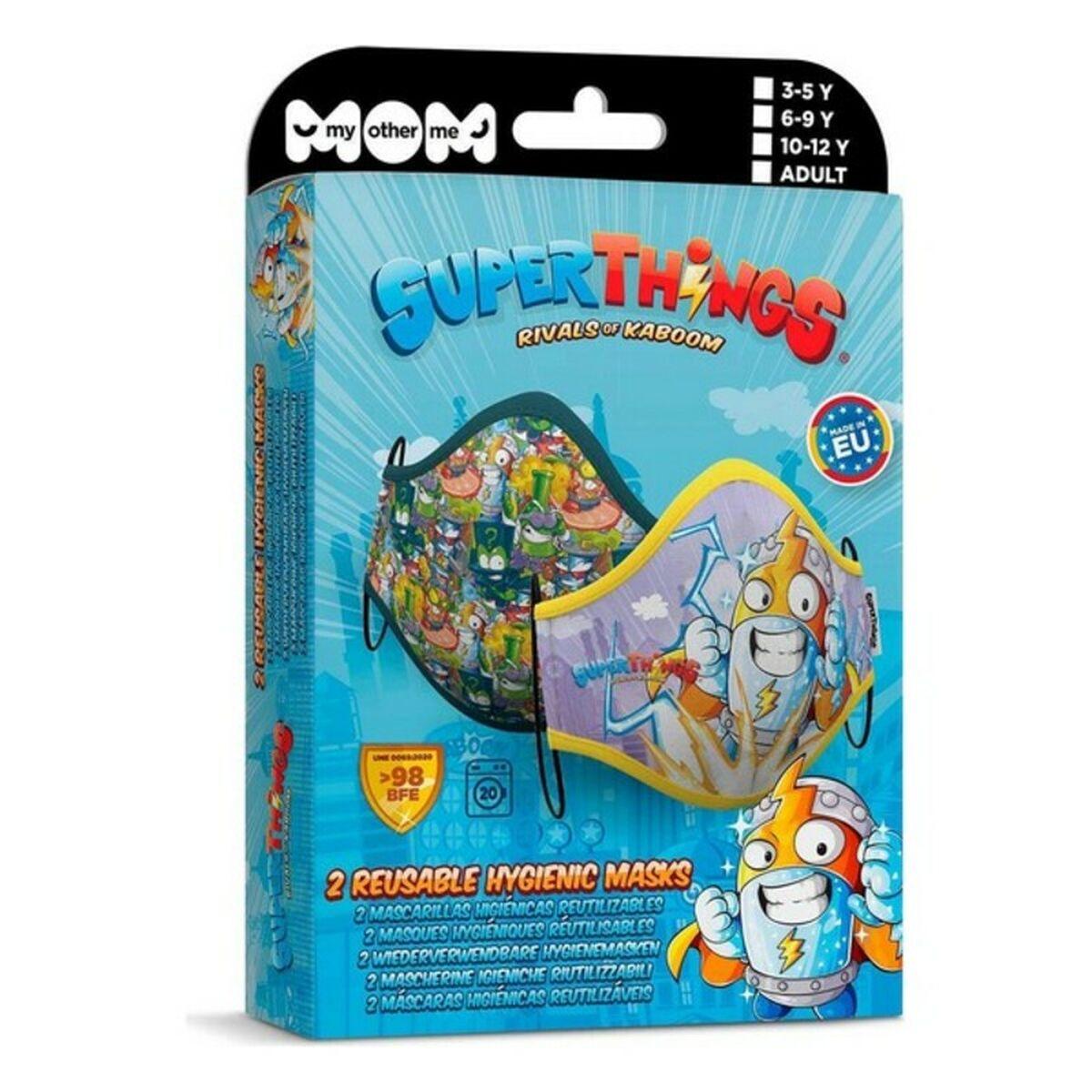 Mundbind til børn - Genanvendelig stofmaske Super Zings 10-12 år