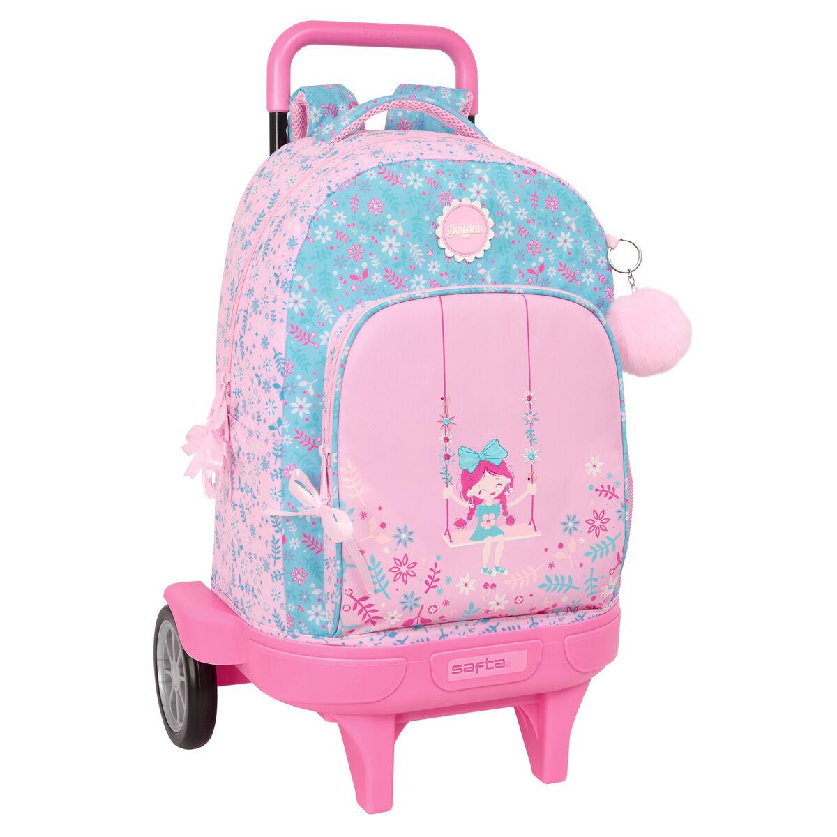 Skolerygsæk med Hjul Safta Swing Multifarvet 33 x 45 x 22 cm
