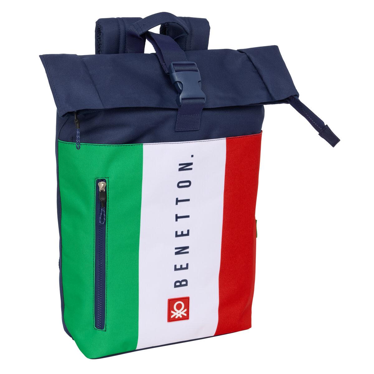 Benetton laptop-rygsæk Flag, marineblå 28 × 42 × 13 cm
