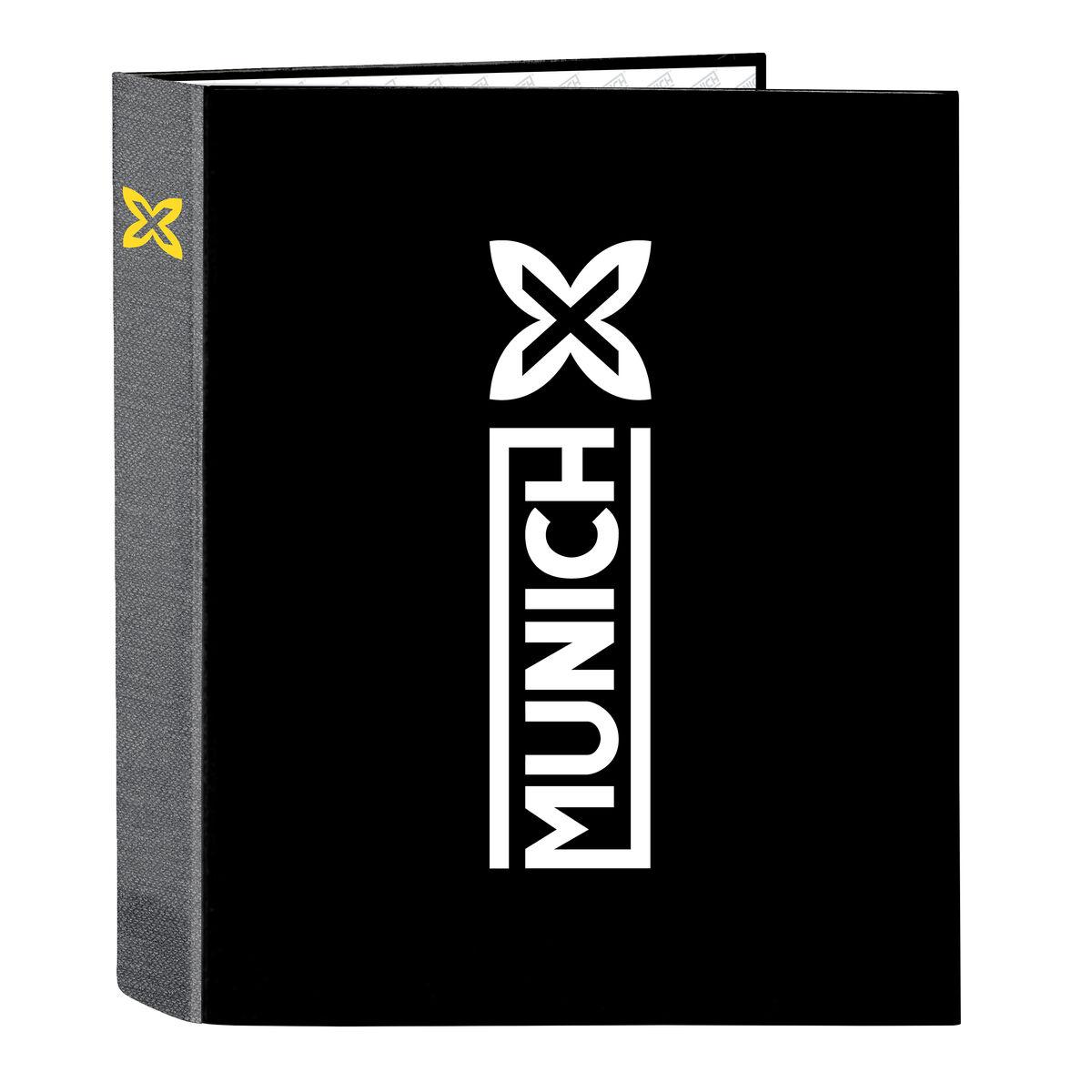 Munich ringbind Topo - Sort A4, 27 × 33 × 6 cm