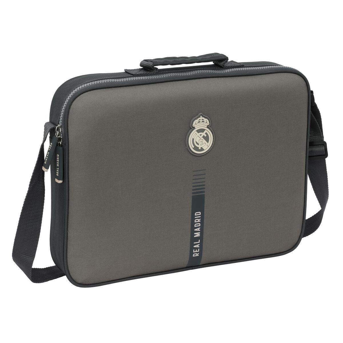 Skole skoletaske Real Madrid C.F. Grå 38 x 28 x 6 cm