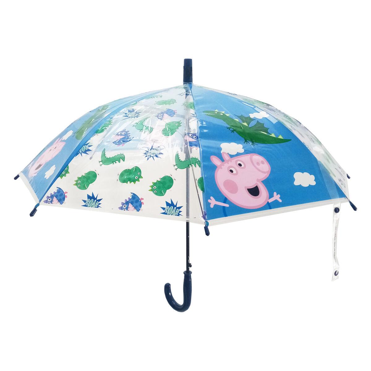 Peppa Pig paraply - Pretty Flowers, gul/mint, Ø 76 cm