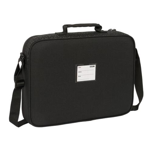 Skole skoletaske BlackFit8 Old school Sort Grå 38 x 28 x 6 cm