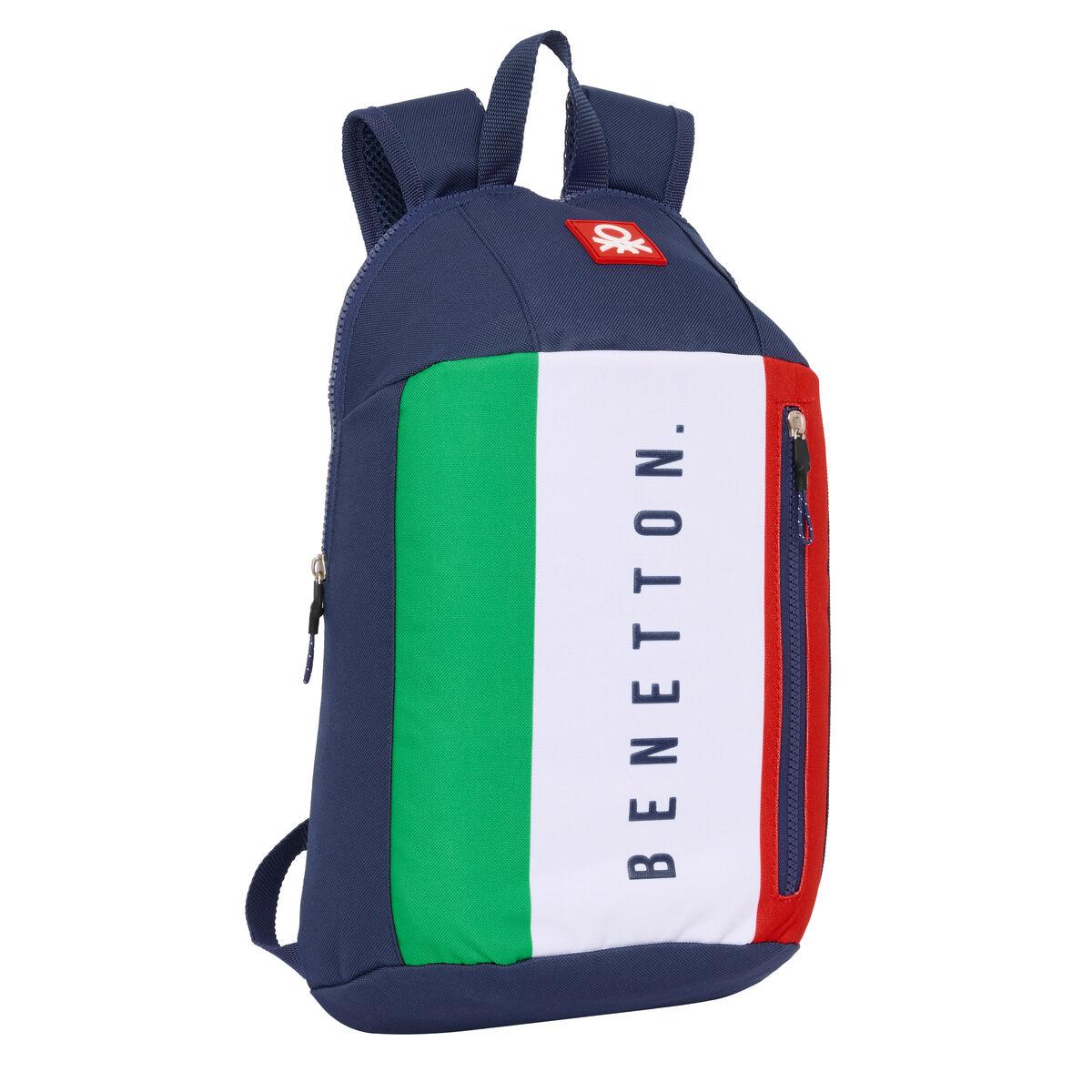 Benetton Casual rygsæk - Flag, marineblå, 22 × 39 × 10 cm