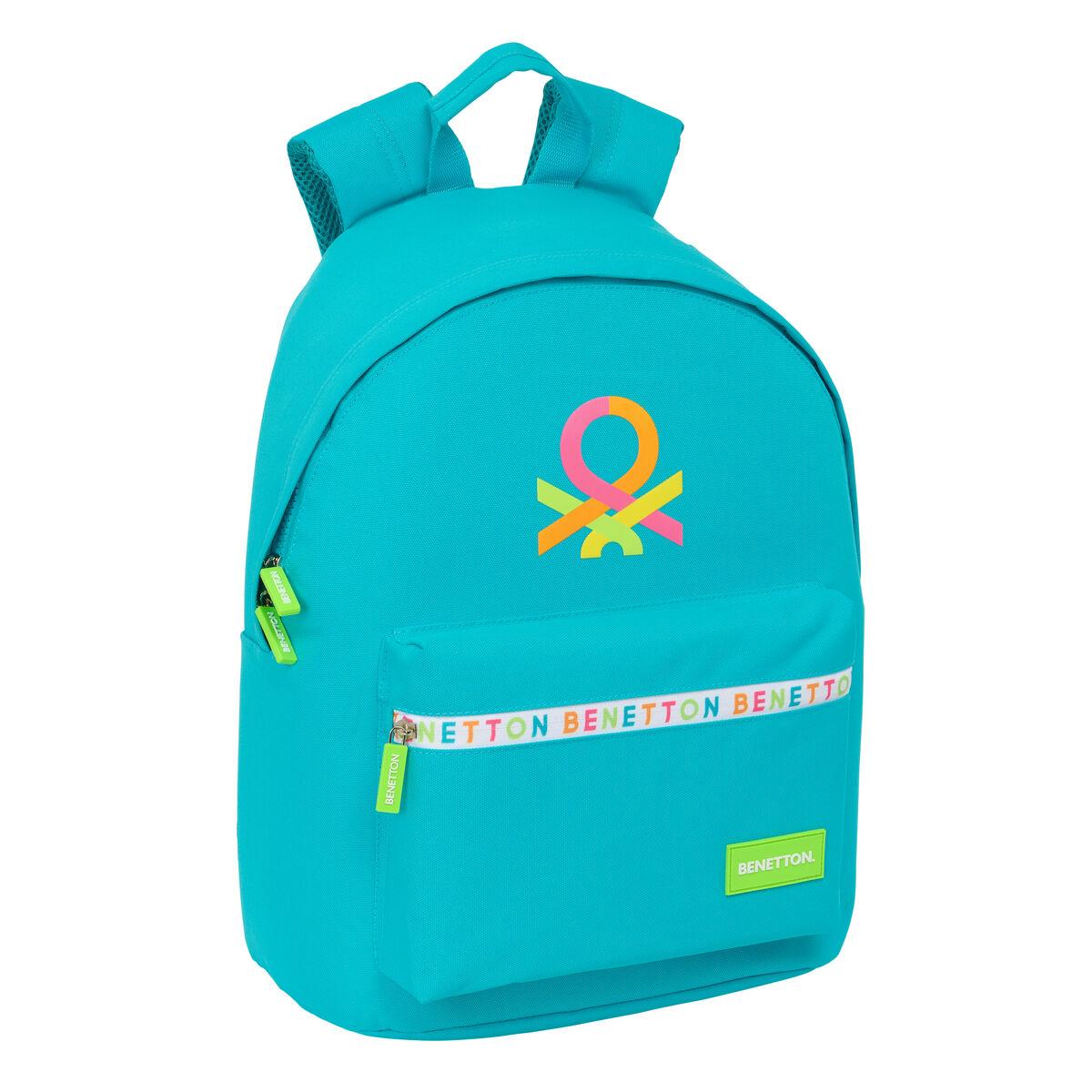 Laptop rygsæk Benetton - blå, 31 × 41 × 16 cm billede