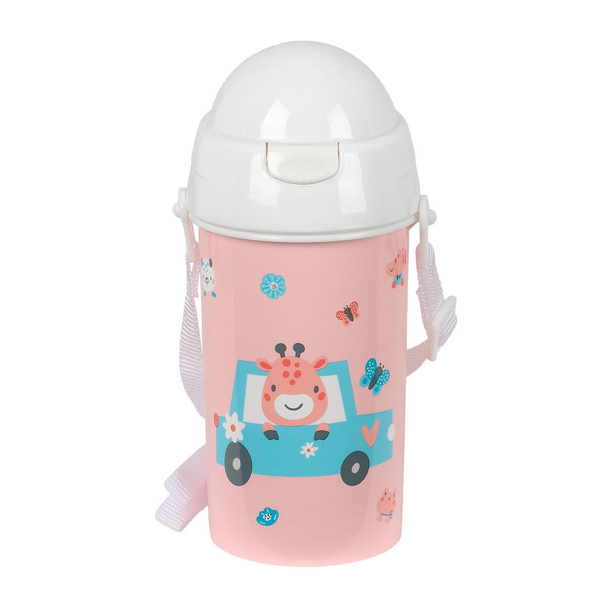 Safta vandflaske Jirafa - koral, PVC, 500 ml