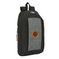 Casual Rygsæk BlackFit8 Old school Sort Grå 22 x 39 x 10 cm