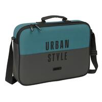 Skole skoletaske Safta Urban style Blå Grå 38 x 28 x 6 cm