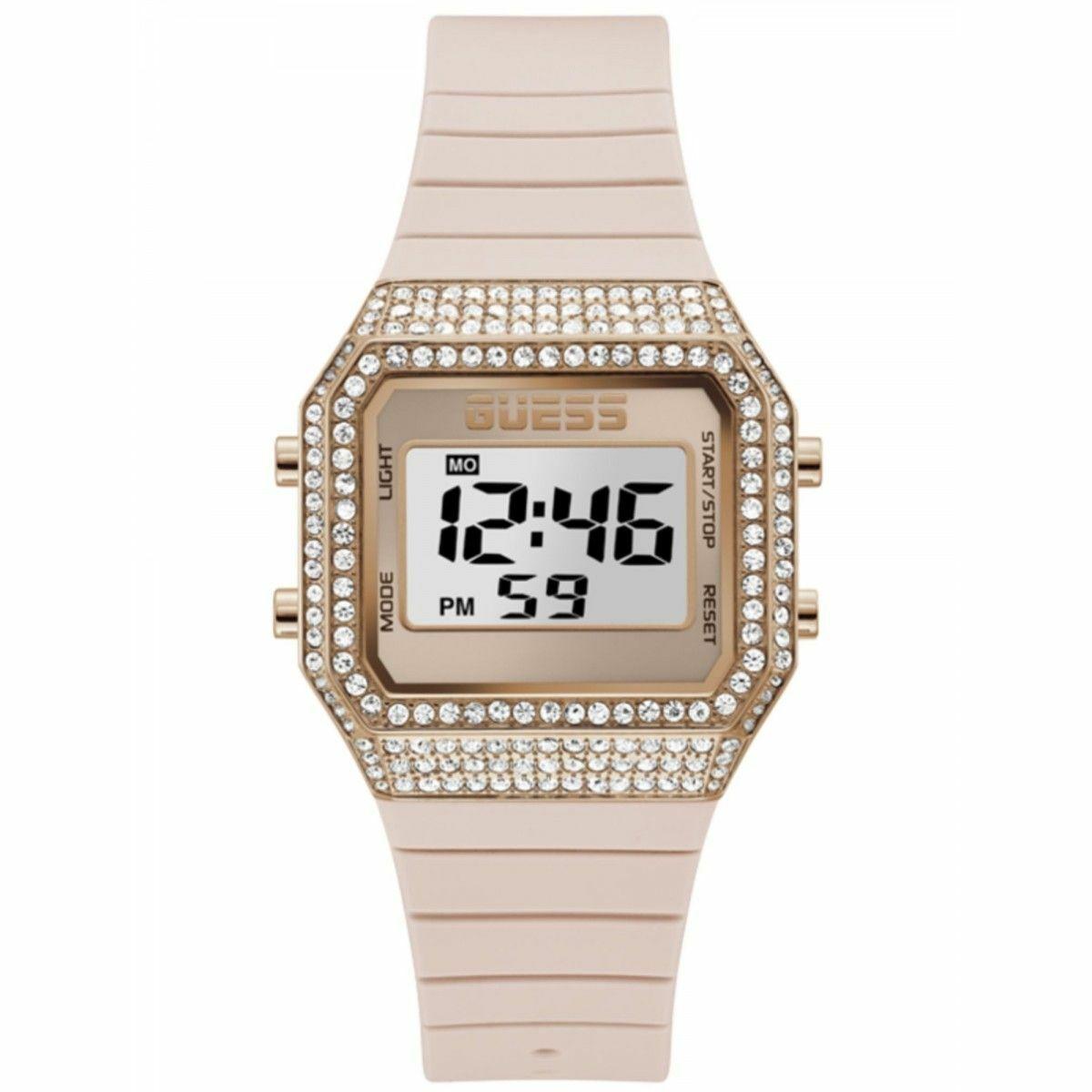Guess dameur GW0430L3 - digitalt armbåndsur, Ø 39 mm, pink/guld