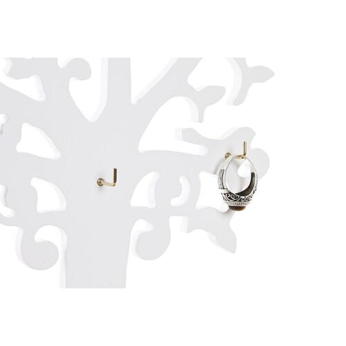 Smykkeskrin DKD Home Decor Hvid Træ MDF (24 x 12 x 36 cm)