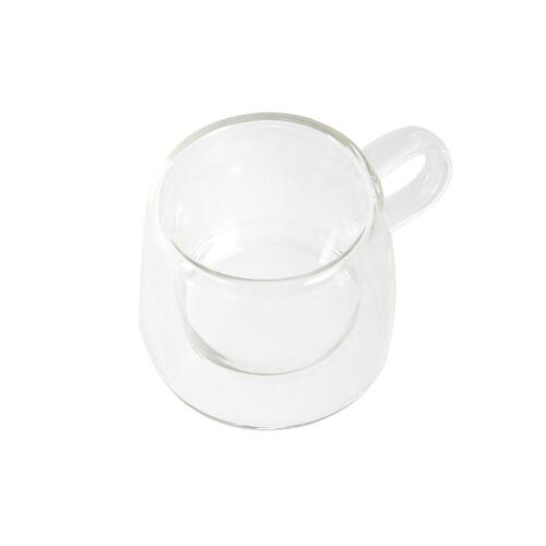 Dele kaffekopsæt DKD Home Decor Krystal Gennemsigtig Borosilikatglas (80 ml)