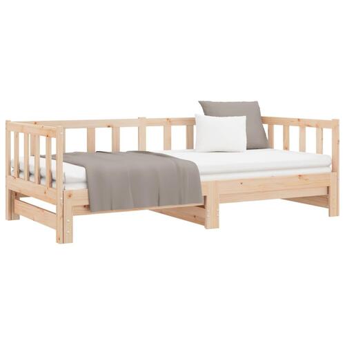 Daybed med udtræk 2x(80x200) cm massivt fyrretræ