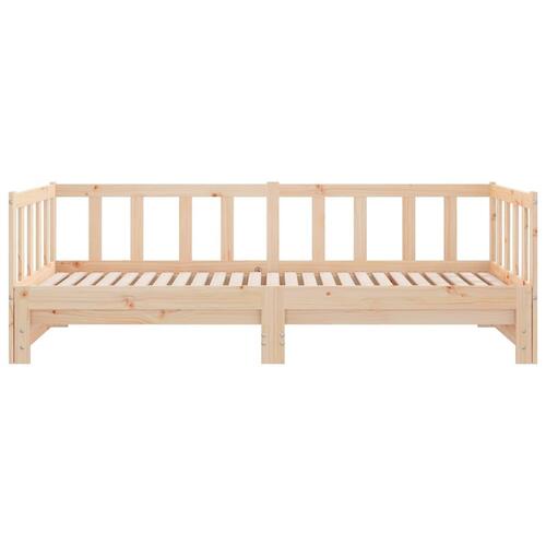 Daybed med udtræk 2x(80x200) cm massivt fyrretræ