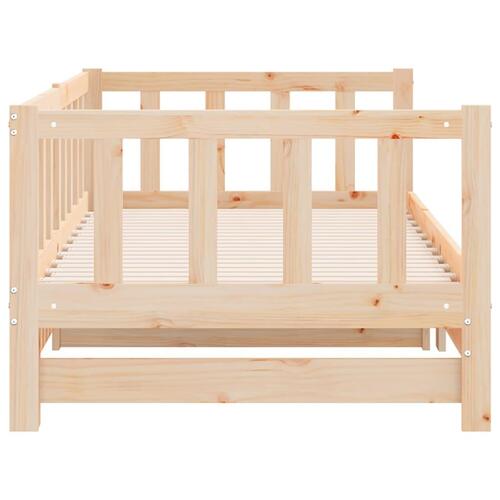 Daybed med udtræk 2x(80x200) cm massivt fyrretræ