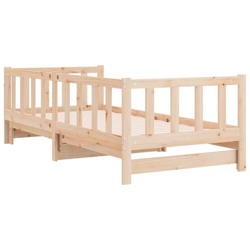 Daybed med udtræk 2x(80x200) cm massivt fyrretræ