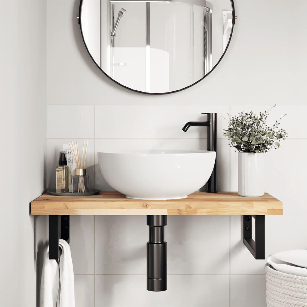 Bordplade 80x40x4 cm rektangulær massivt akacietræ