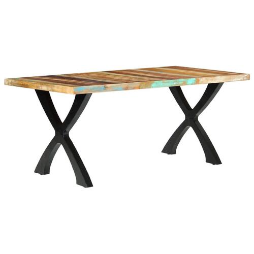 Spisebord 180 x 90 x 76 cm massivt genanvendt træ