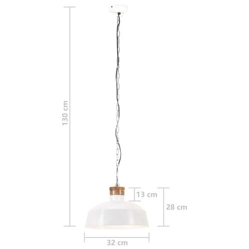 Industriel hængelampe 32 cm E27 hvid