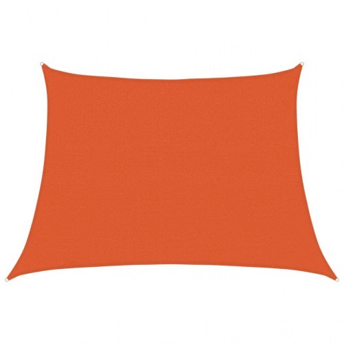 Solsejl i HDPE 4/5 × 3 m - trapezformet, orange