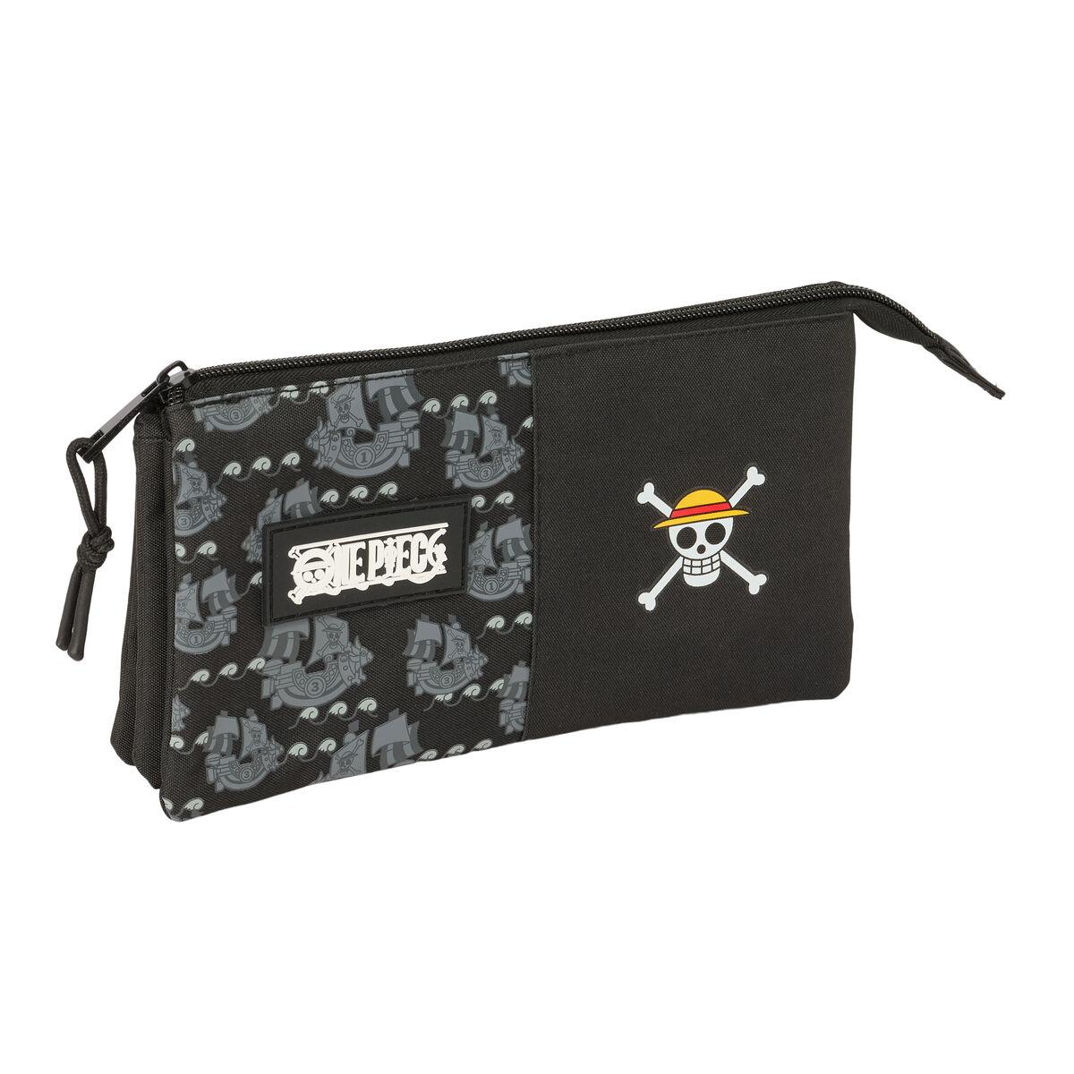 One Piece penalhus Pirates - sort 22 × 12 × 3 cm