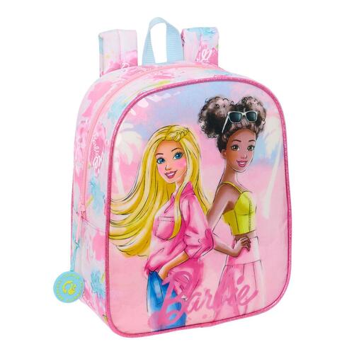 Skoletaske Barbie Painterly Pink Himmelblå 22 x 27 x 10 cm