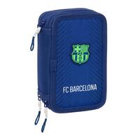 Tredobbelt Penalhus F.C. Barcelona Marineblå 12,5 x 19,5 x 5,5 cm 37 Dele